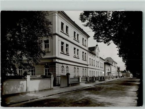 Altötting Foto keine AK Mauer Zaun Häuserreihe