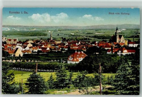 01917 O8290 Kamenz 1915 - Blick vom Hutberg Kirche
