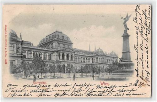 Reliefkarte Wien. Universität gelaufen kleiner Knick unten rechts, leicht fleckig, sonst gut erhalten