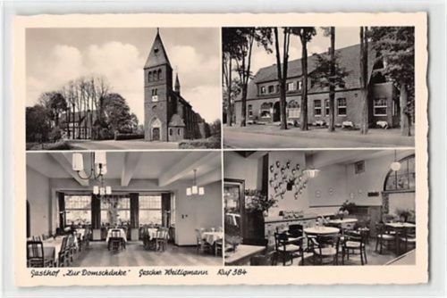 Schmedehausen bei Greven mit Gasthof Zur Domschänke ungelaufen Top Erhaltung.