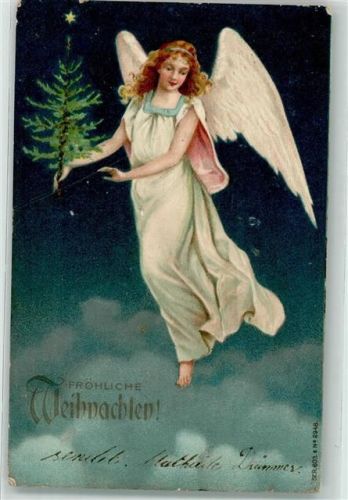 1904 trägt einen Tannenbaum Prägedruck Weihnachten AK