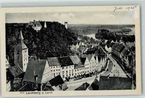 Landsberg Straße Geschäft Turm Kirche