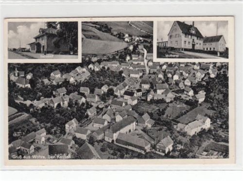 Wohra, Bez. Kassel. Gesamtansicht mit Bahnhof und Molkerei. Karte beschrieben Gute Erhaltung.