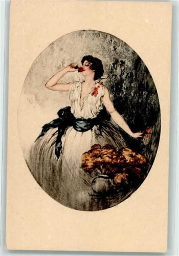 Italien Gravur 1788 Frau mit Rosen AK Hardy, J.