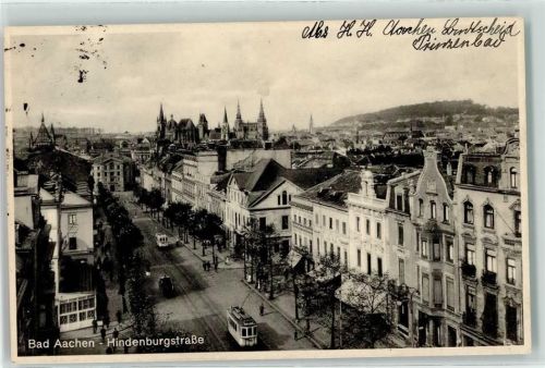 Aachen Hindenburgstraße Straßenbahn Dom