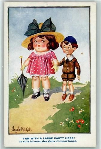 Dick und Dünn Humor Comic AK McGill, D.