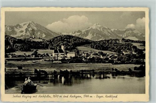 Waging Hochfelln Hochgern Kirche Ruderboot