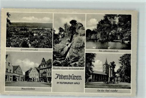 Ibbenbüren Schwanenteich Schwäne Marktplatz Dörenther Klippen Ev. Kirche