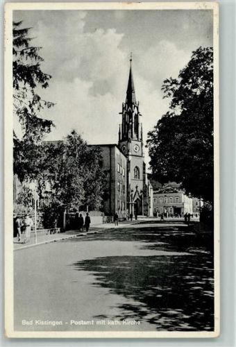 97688 W8730 Bad Kissingen - Postamt Kath. Kirche Notopfermarke