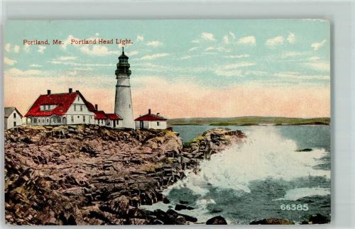 Portland 1909 Portland Head Light Lighthouse AK