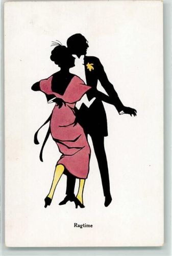 Silhouetten Ragtime Verlag A. Rehn Serie 1318-3 AK