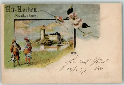 Aachen 1897 Frankenburg Blumen 1698