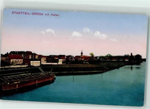 01587 O8401 Gröba - Hafen Frachtkahn