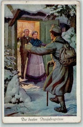 1915 WK I Heimaturlaub Neujahr AK
