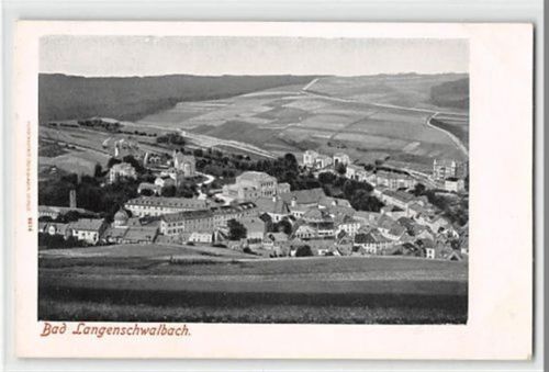 Bad Schwalbach Bad Langenschalbach. Teilansicht mit Kirche ungelaufen Ecken mit Albumabdrücken, sonst gut erhalten