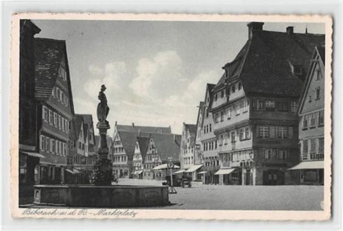Biberach Biberach an der Riß. Marktplatz gelaufen kleiner Knick oben links, sonst gut erhalten