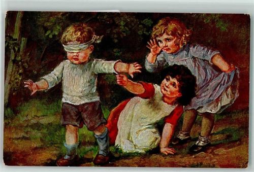 Kinderspiele Blindekuh AK
