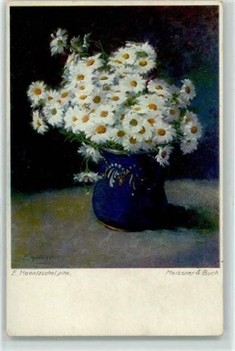 1927 Serie 2302 sign. E. Haentzschel Blumnvase Margeriten AK