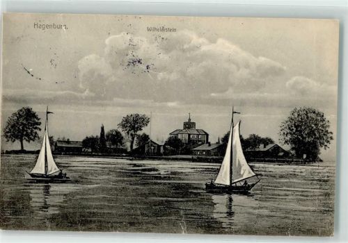 Hagenburg 1912 Wilhelmstein Segelboot