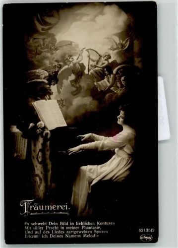 1919 Frau Träumerei Vers Poesie / Liebe Verlag Amag Serie 62135-2