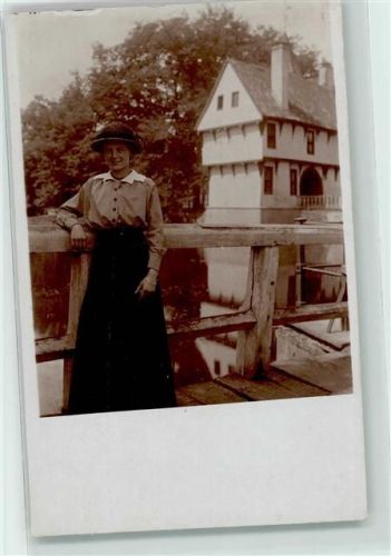 48565 W4430 Burgsteinfurt 1915 - Aufnahme Mimi an der Schloßbrücke