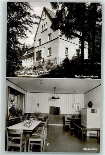Oerlinghausen Bielefelder Naturfreundehaus Tönsberg Tagesraum Kamin Vase Bild Terrasse