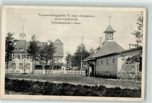 92655 W8484 Grafenwöhr - Truppenübungsplatz III. bayr. Armeekorps Wirtschaftsgebäude u. Wache