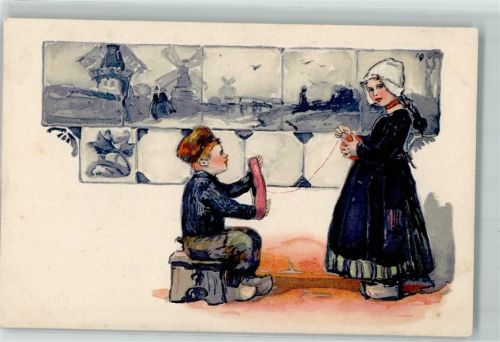 Verlag PFB Serie 3939 Holzschuhe Kacheln stricken AK