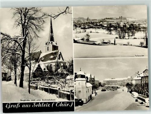 Schleiz Neumarkt Reisebusse Bergkirche Winter