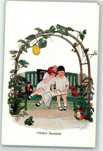 Fräulein Hasenfuß Buch lesen Frosch Puppen AK