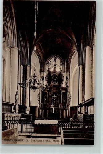 Tangermünde St. Stephanskirche Altaransicht Kronleuchter