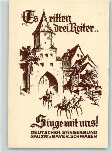 1933 Deutscher Sängerbund Gau XVII Bayer. Schwaben AK