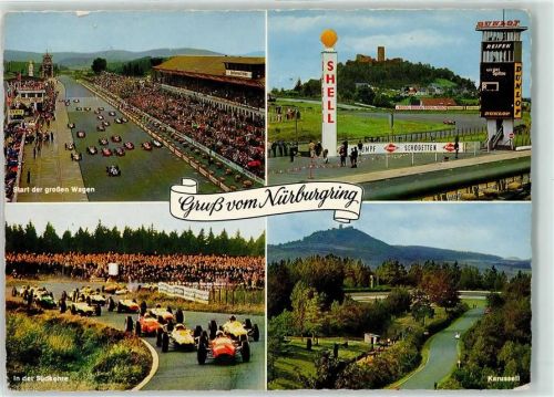 W5489 Nürburg Rennstrecke Start der großen Wagen AK Nürburgring 1963