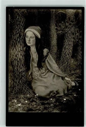 1929 Nr. 33 Tochter des Künstlers Jugendstil AK