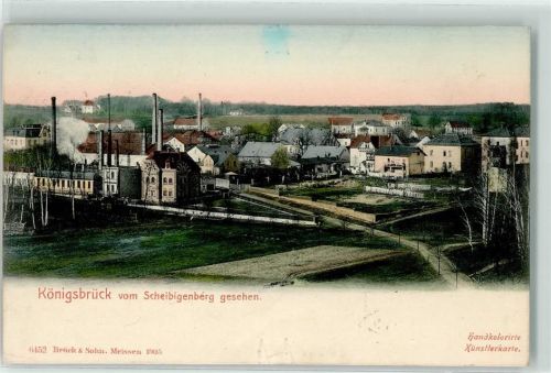 01936 O8293 Königsbrück 1905 - vom Scheibigenberg gesehen