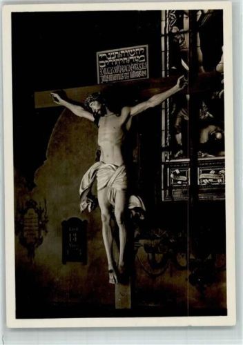 Freudenstadt 1936 evang. Stadtkirche Kruzifix aus dem 15. Jahrhundert Religion AK
