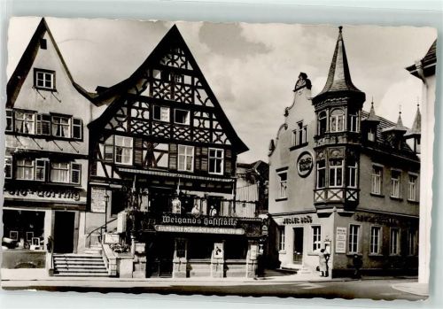 Bad Kissingen Marktplatz Photogeschäft Gasthaus Weingand Emailleschild