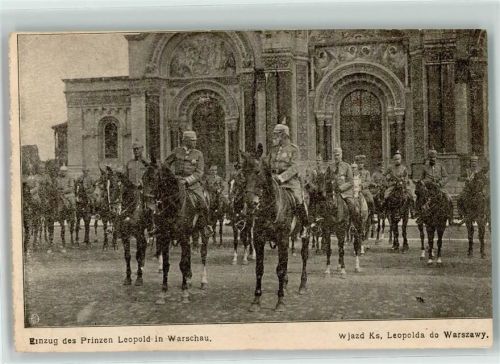Warschau 1915 Einzug des Prinzen Leopold in Warschau AK