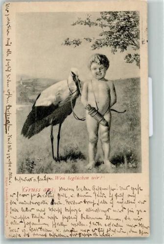 1899 Amor und der Storch Verlag Edgar Schmidt 1474 AK
