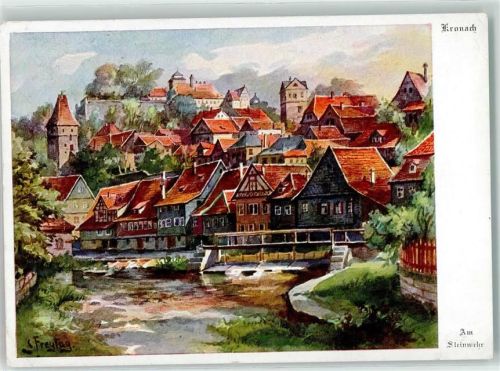 Kronach Am Steinwehr sign. S. Freytag