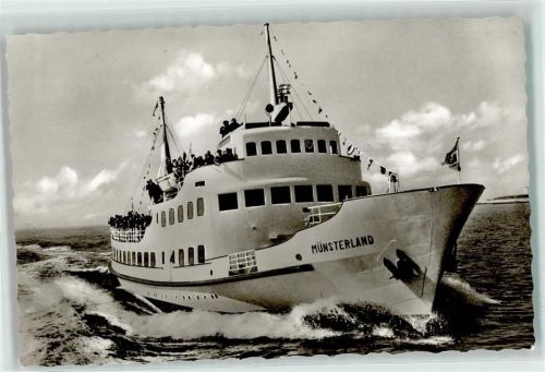 Dampfer Münstlerland Borkum und Helgoland Liniendienst