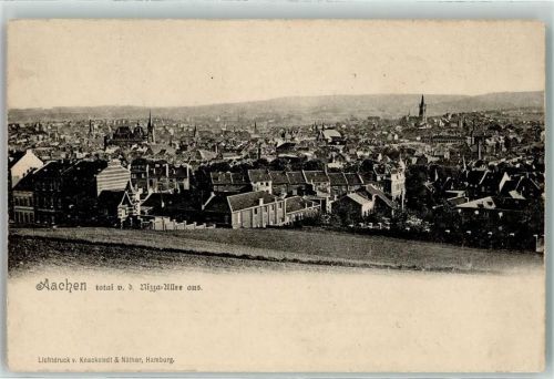 Aachen Sicht von der Nizza-Allee Kirche Dom