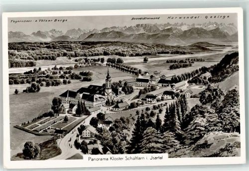 Schäftlarn Tegernsee u. Tölzer Berge Benedicktenwand Karwendel Gebirge Kloster