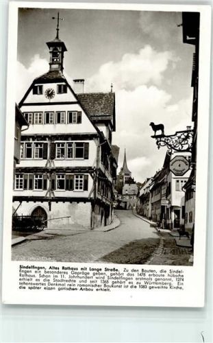Sindelfingen altes Rathaus mit lange Straße