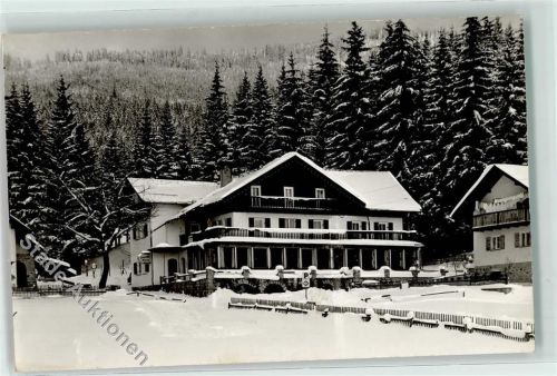 Bodenmais Waldpension Winter Schnee Ort handschriftlich