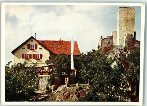 Obermurach Erholungsheim der Arbeiterwohlfahrt Burg Fahnen