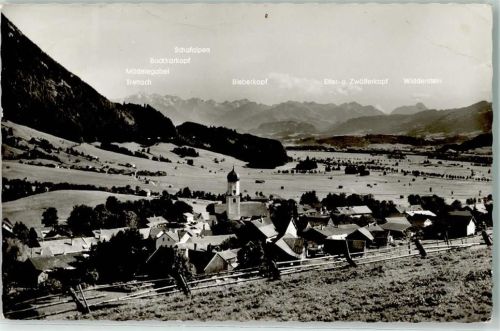 Rettenberg Landpoststempel Pfarrkirche St. Stephan Schofalpen Bieberkopf Elfer- und Zwölferkopf