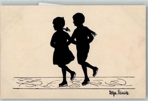 sign. Helga Reinitz Kinder Schlittschuhe Verlag A. Peters