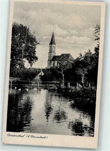 Breitenthal Kirche Dorfweiher