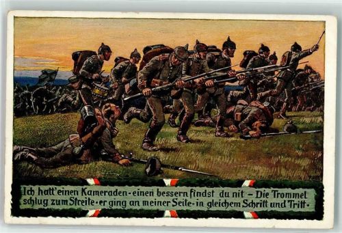 VDA Unsere Feldgrauen Ich hatt einen Kameraden WK I Soldatenlieder Nr. 8 AK